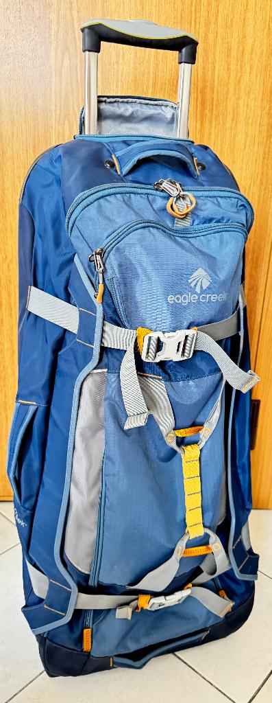 Eagle Creek Gear Warrior 36, Ophalen, Gebruikt, Blauw, Wieltjes