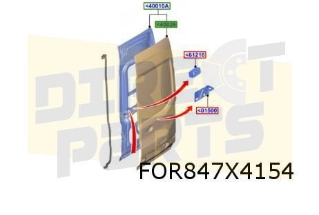 Ford Transit (2/14-5/19) (2ton+) (V363)huidplaat laaddeur Re, Neuf, -, Ford, -