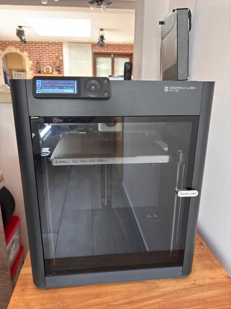 Bambu Lab P1S, 3D printer, amper gebruikt(75 uur + garantie), Computers en Software, 3D Printers, Zo goed als nieuw, Filament