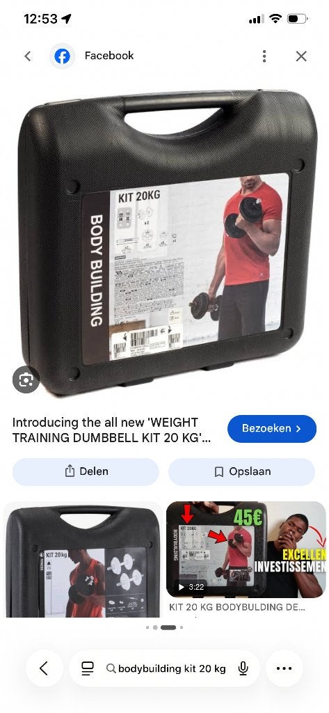 Halterset 20 kg, Sport en Fitness, Ophalen, Armen, Halterset