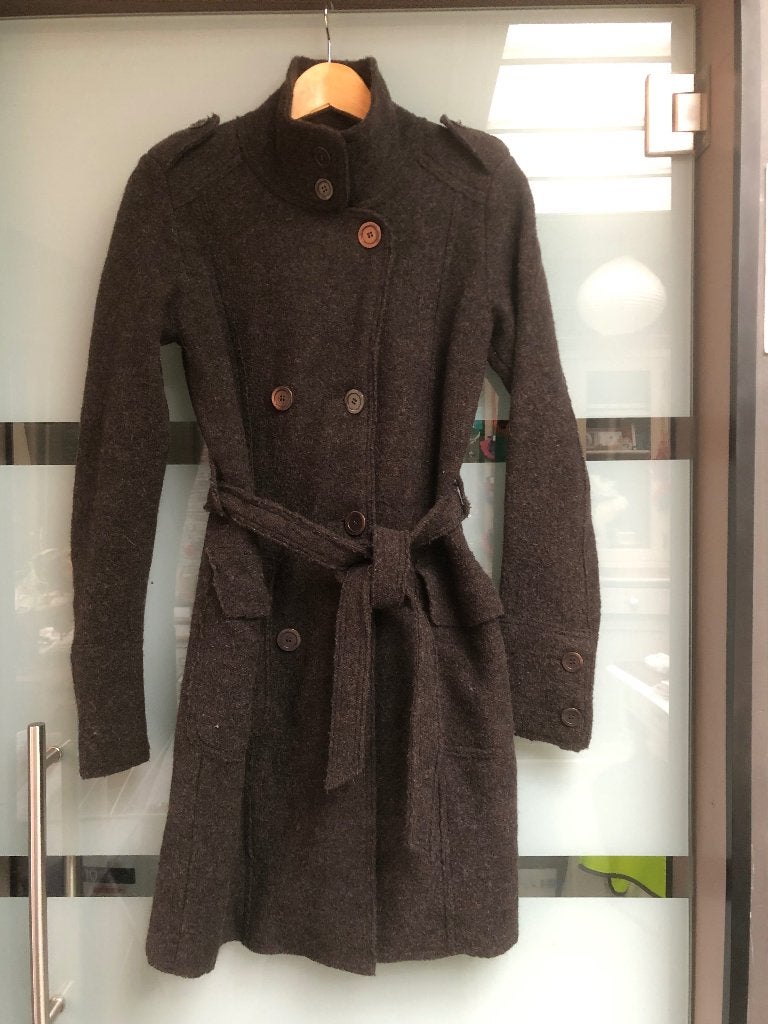 Talking French, half lange jas - mt 36 - prima staat, Kleding | Dames, Jassen | Winter, Talking French, Bruin, Ophalen of Verzenden