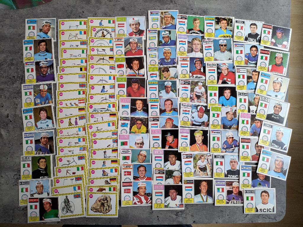 PANINI stickers SPRINT 72 WIELRENNERS ANNO 1972 100X, Ophalen of Verzenden, Zo goed als nieuw