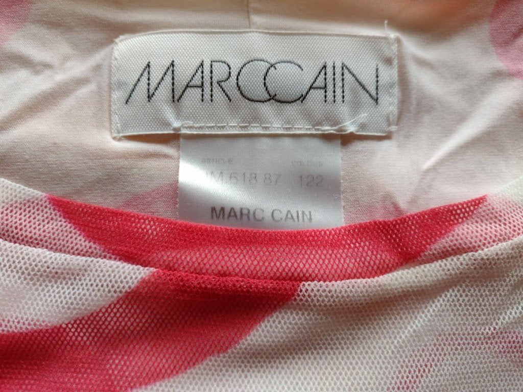 Marc Cain T-Shirt met Cirkelprint (Maat 3 / 38), Kleding | Dames, Maat 38/40 (M), Verzenden, Wit, Zo goed als nieuw
