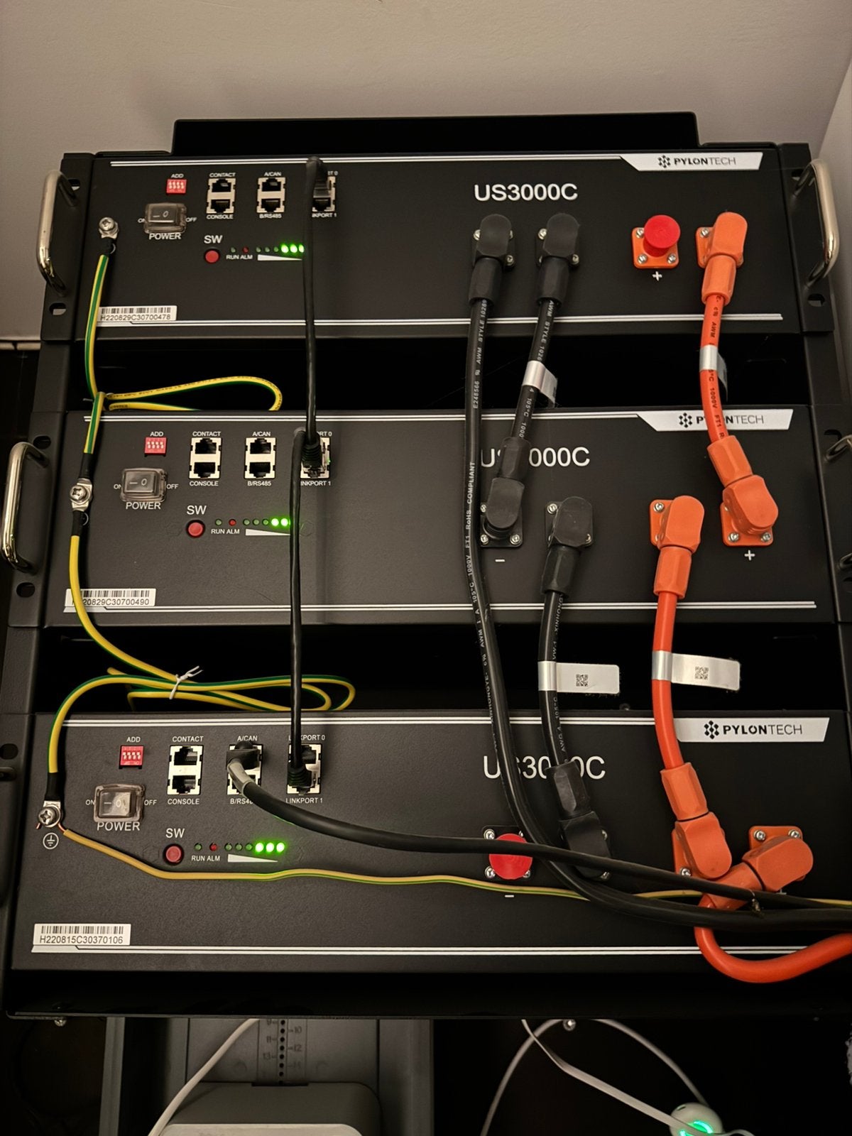 3x Pylontech US3000C thuisbatterij 10,65 kWh – SOH 95%, Doe-het-zelf en Bouw, Zonnepanelen en Toebehoren, Ophalen, Zo goed als nieuw