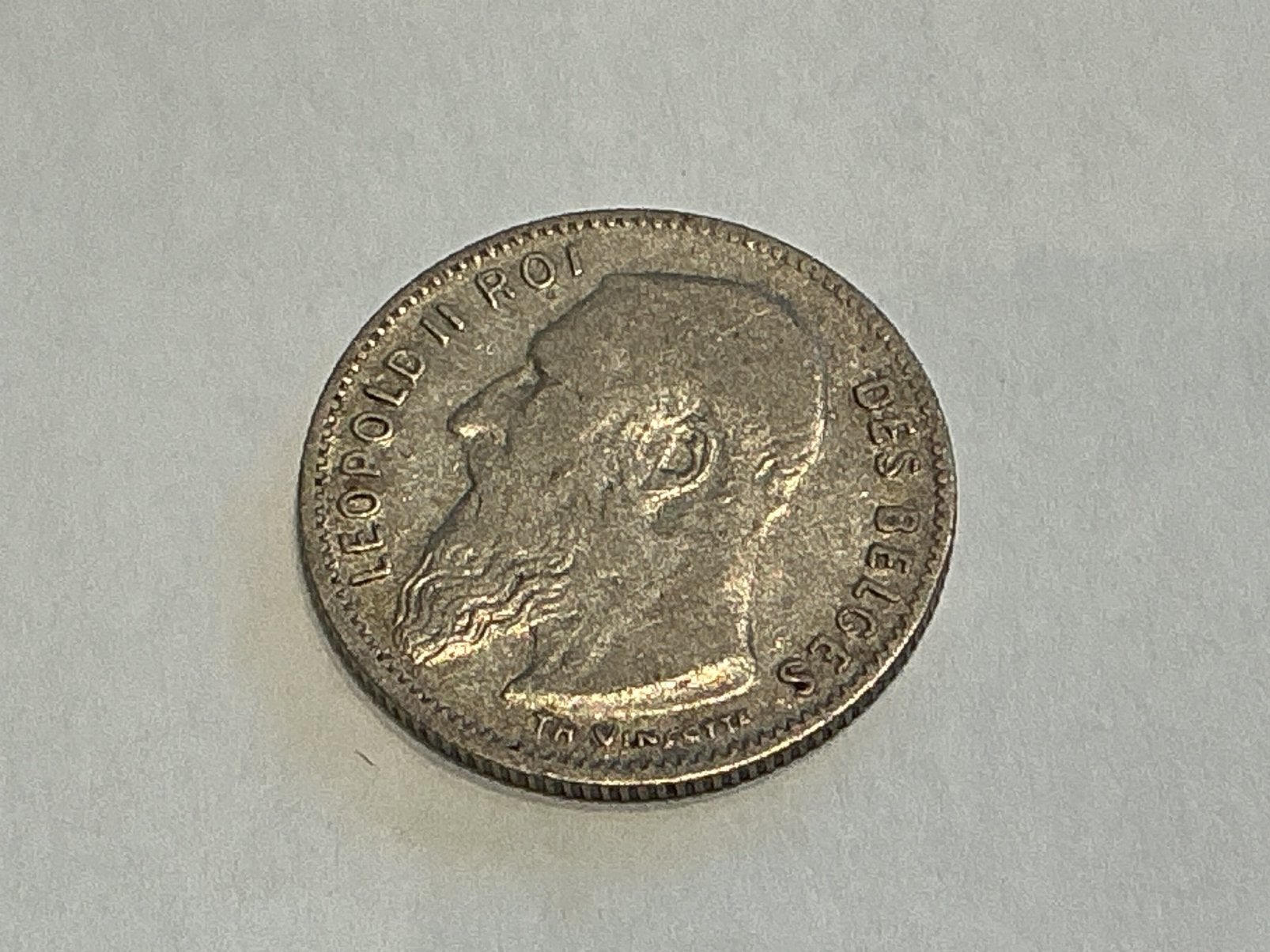 Belgique 1/2 franc 1907 argent français, Timbres & Monnaies, Enlèvement ou Envoi, Argent