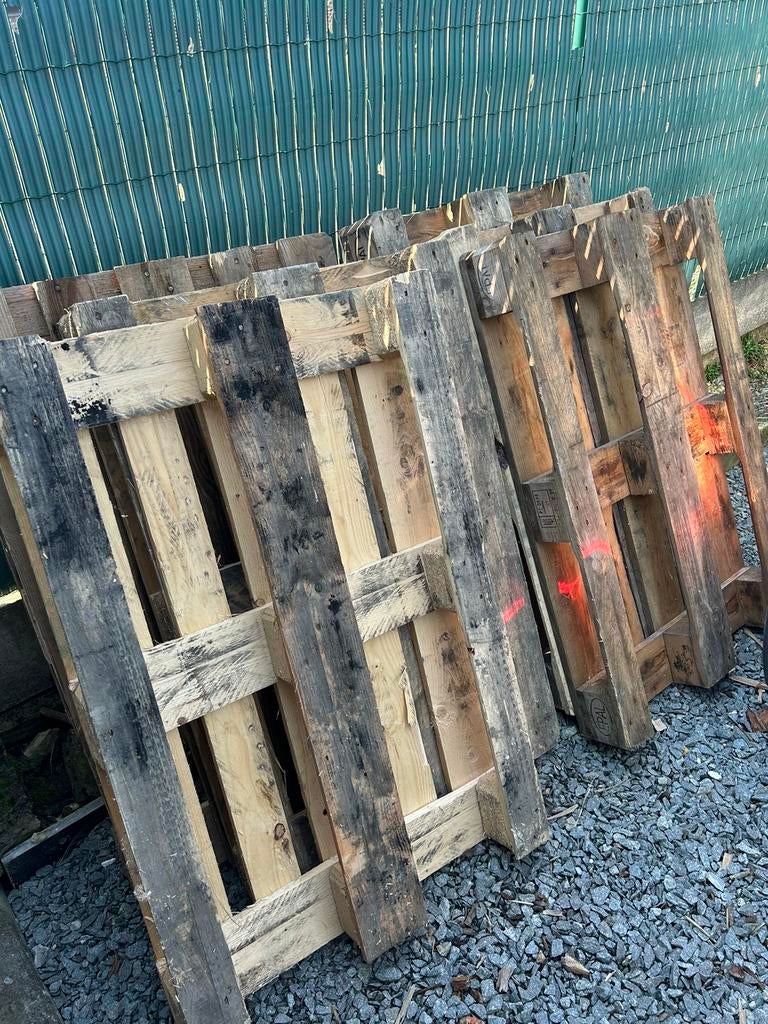 7 europalletten, Doe-het-zelf en Bouw, Hout en Planken, Ophalen, Gebruikt