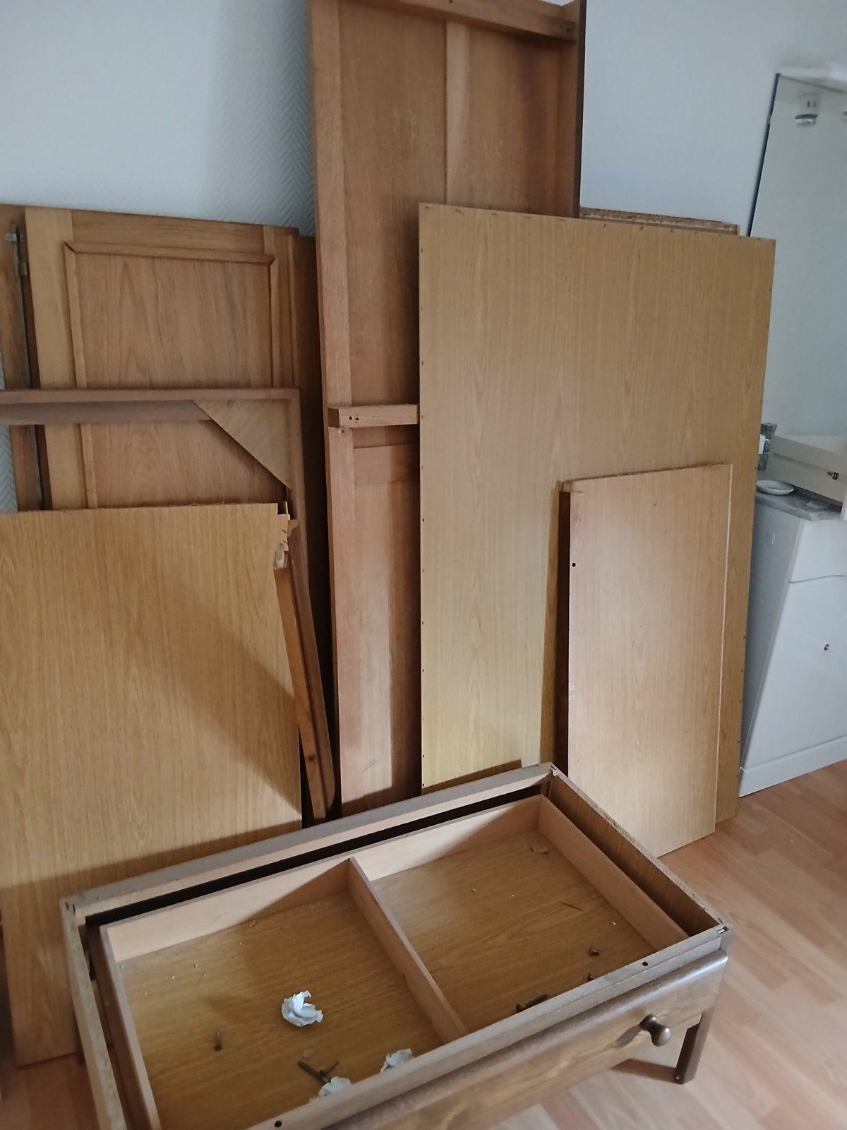 afbraak hout, Ophalen