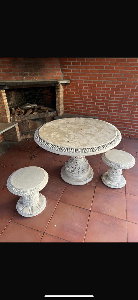 Betonnen tafel te koop, Salons de jardin, Enlèvement, Utilisé, Autres matériaux