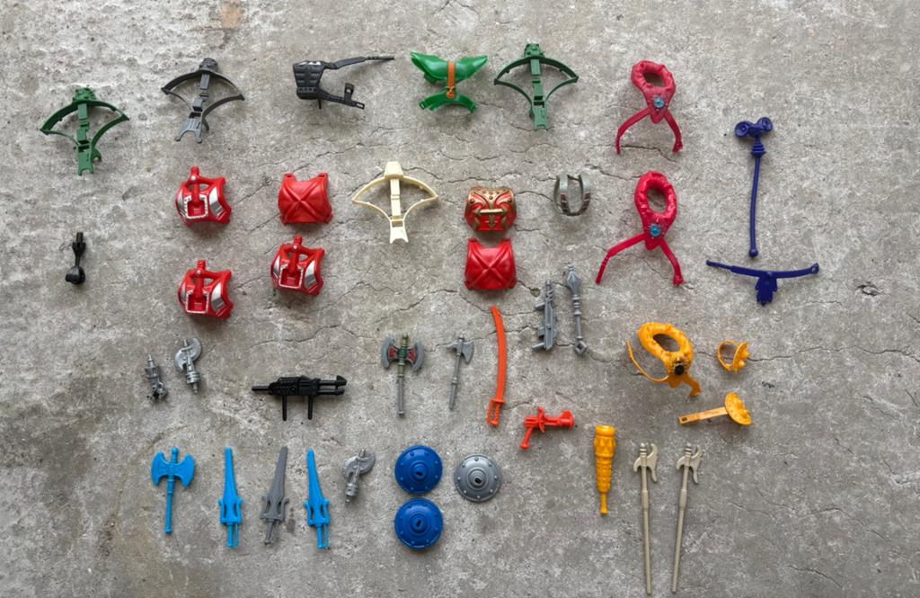 Motu wapens accessoires lot vintage, Kinderen en Baby's, Speelgoed | Actiefiguren, Ophalen of Verzenden, Zo goed als nieuw