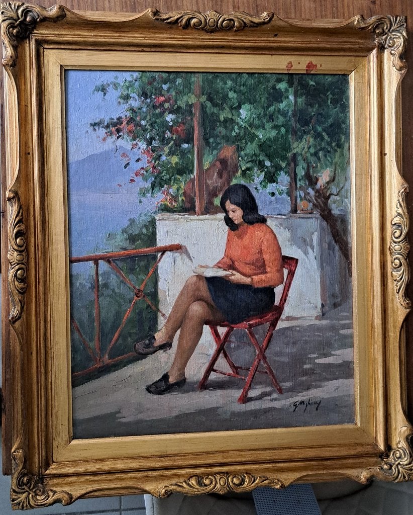 Peinture Migliore, Antiquités & Art, Enlèvement ou Envoi, Peint à la main, Panneau