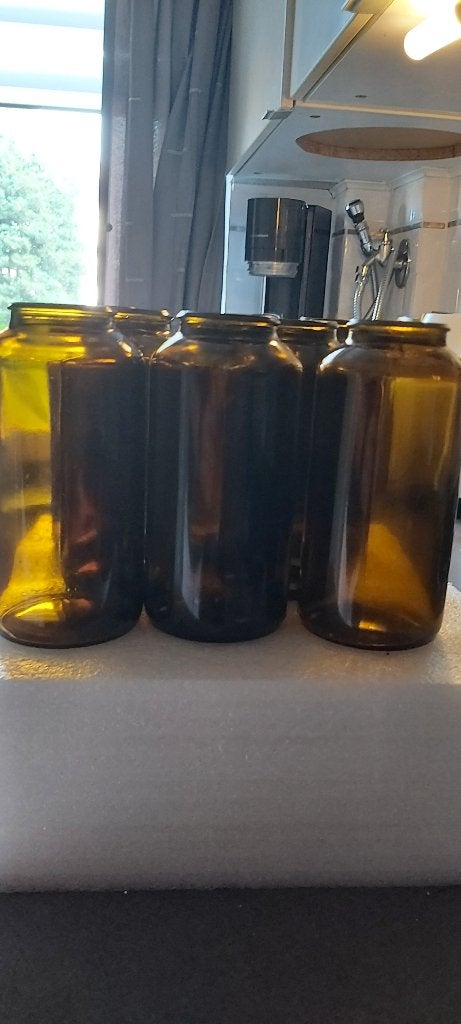 8 Kleine vaasjes, Ophalen, Bruin, 3D-geprint, Nieuw