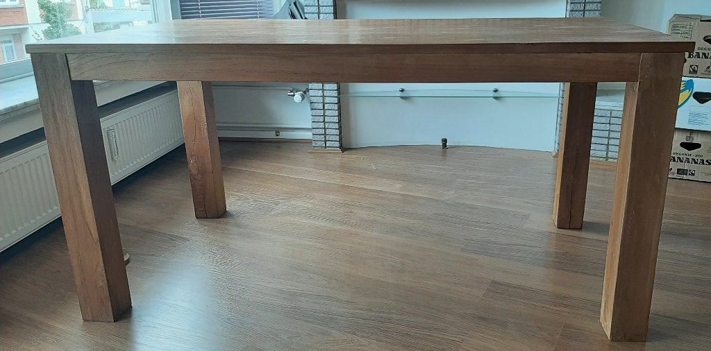 Table de salle-à-manger en bois exotique, Maison & Meubles, Teck, 150 à 200 cm, Cinq personnes ou plus, Enlèvement