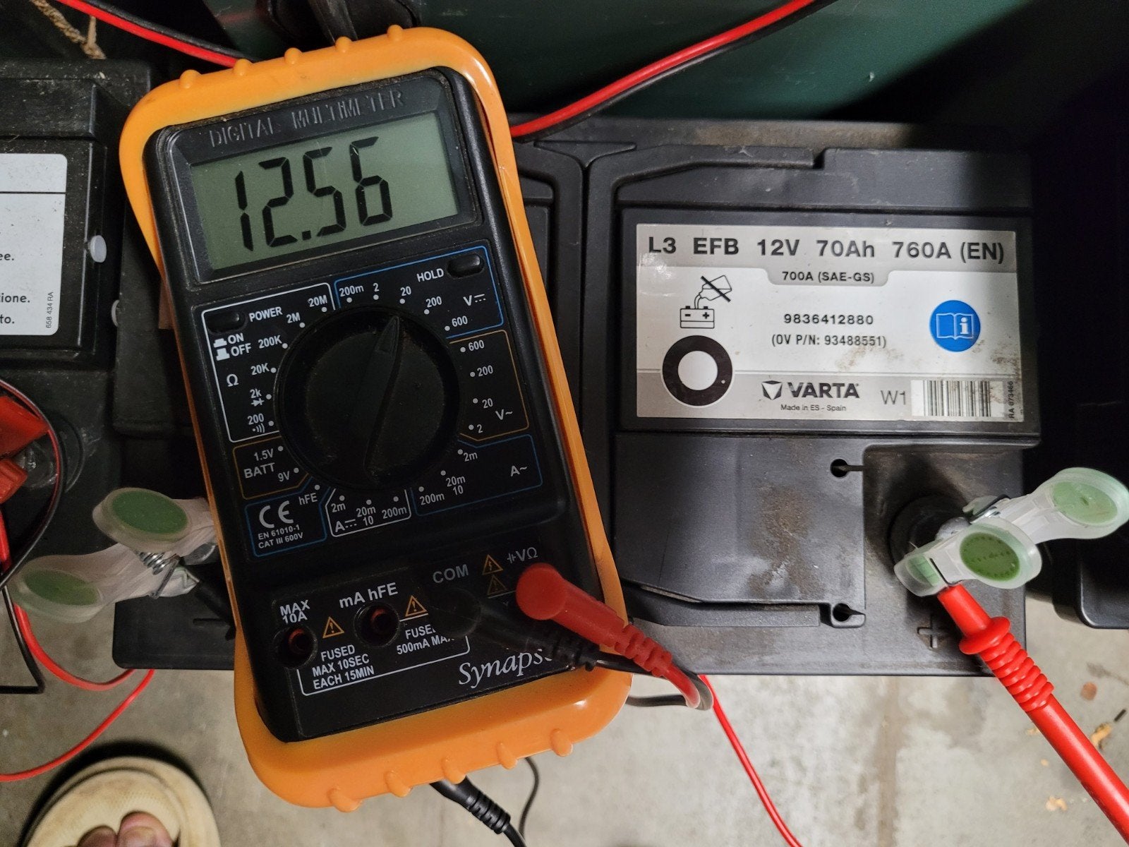 : Varta L3 EFB 12V 70Ah 760A - Batterie Start-Stop - Testée, Enlèvement, Multimètre