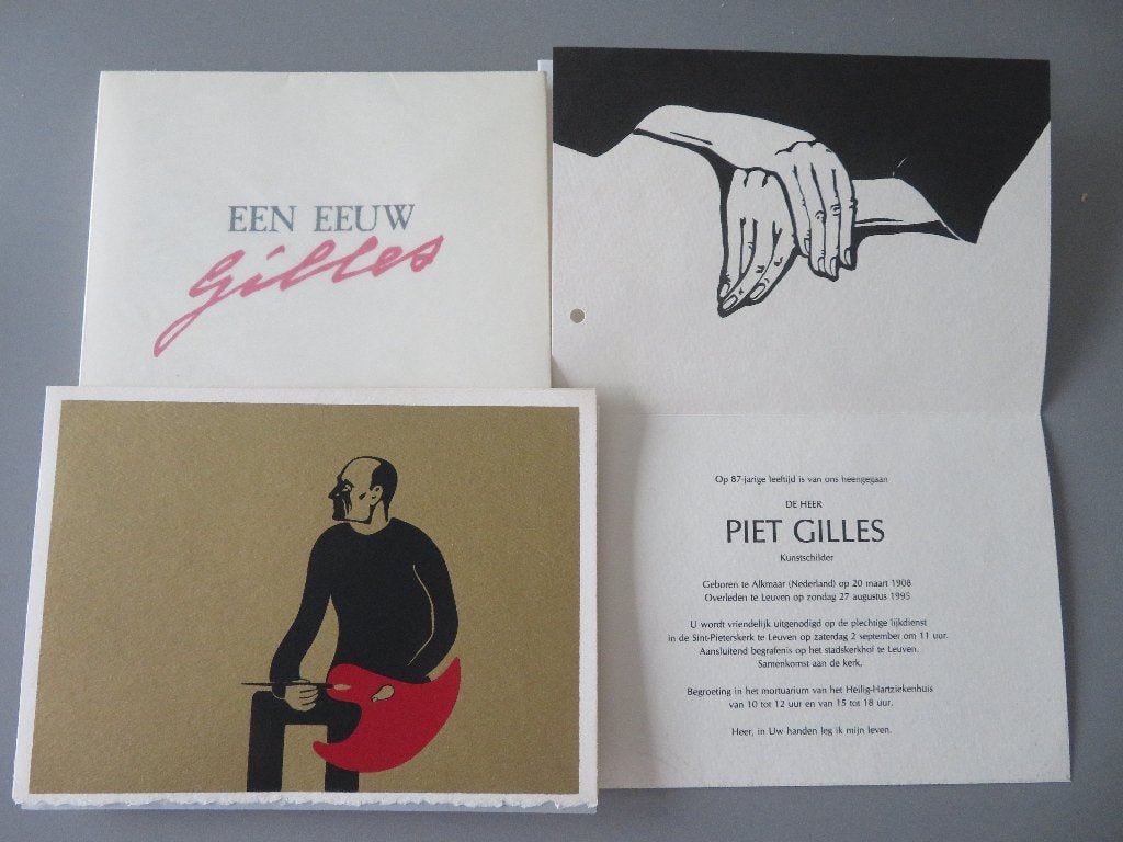 Hommage kunstenaar Piet Gilles + extra,s Leuven KUL Labro, Ophalen of Verzenden, Zo goed als nieuw, Schilder- en Tekenkunst