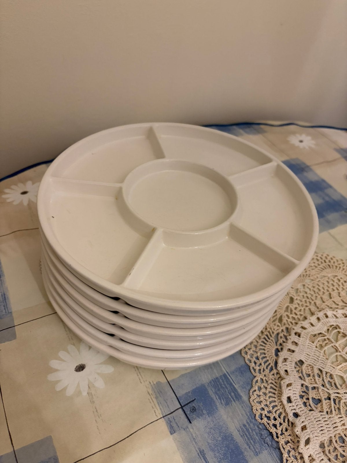 6 fondue/gourmet borden, Antiquités & Art, Enlèvement