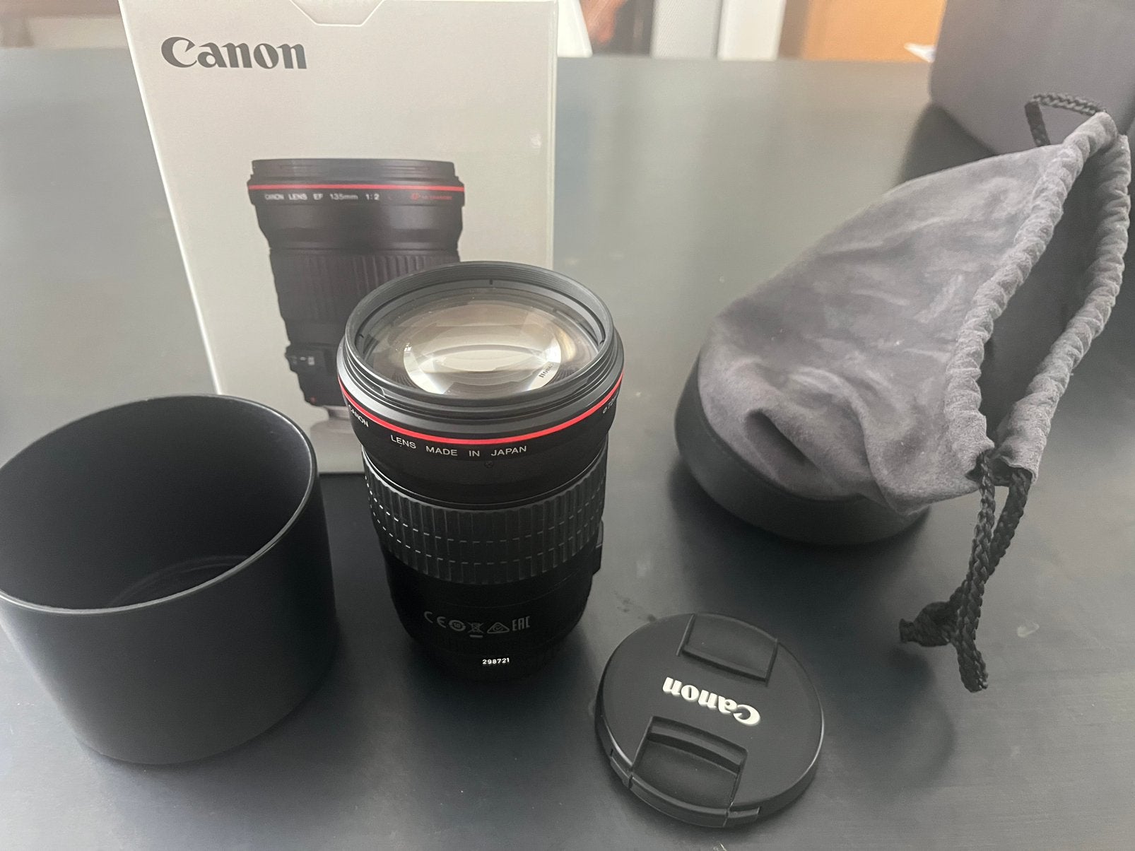 Canon EF 135 mm F:2 L USM, Enlèvement ou Envoi, Comme neuf, Accessoires