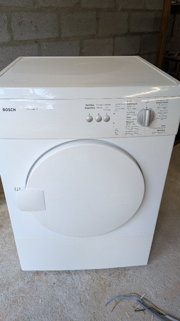 Sèche-linge, Évacuation d'air, Chargeur frontal, Enlèvement, Utilisé