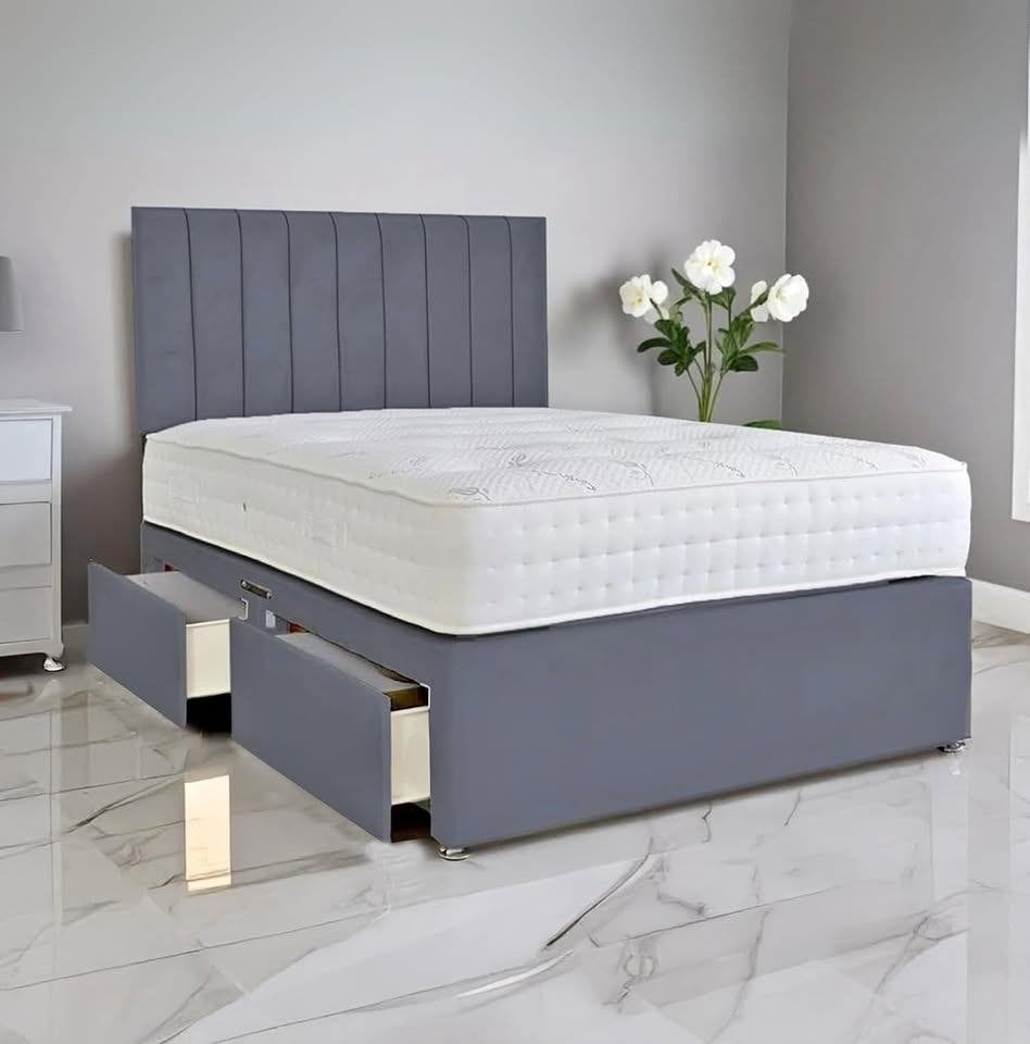 Nouveau lit double + matelas — Paiement en espèces, Envoi, Neuf, Matelas
