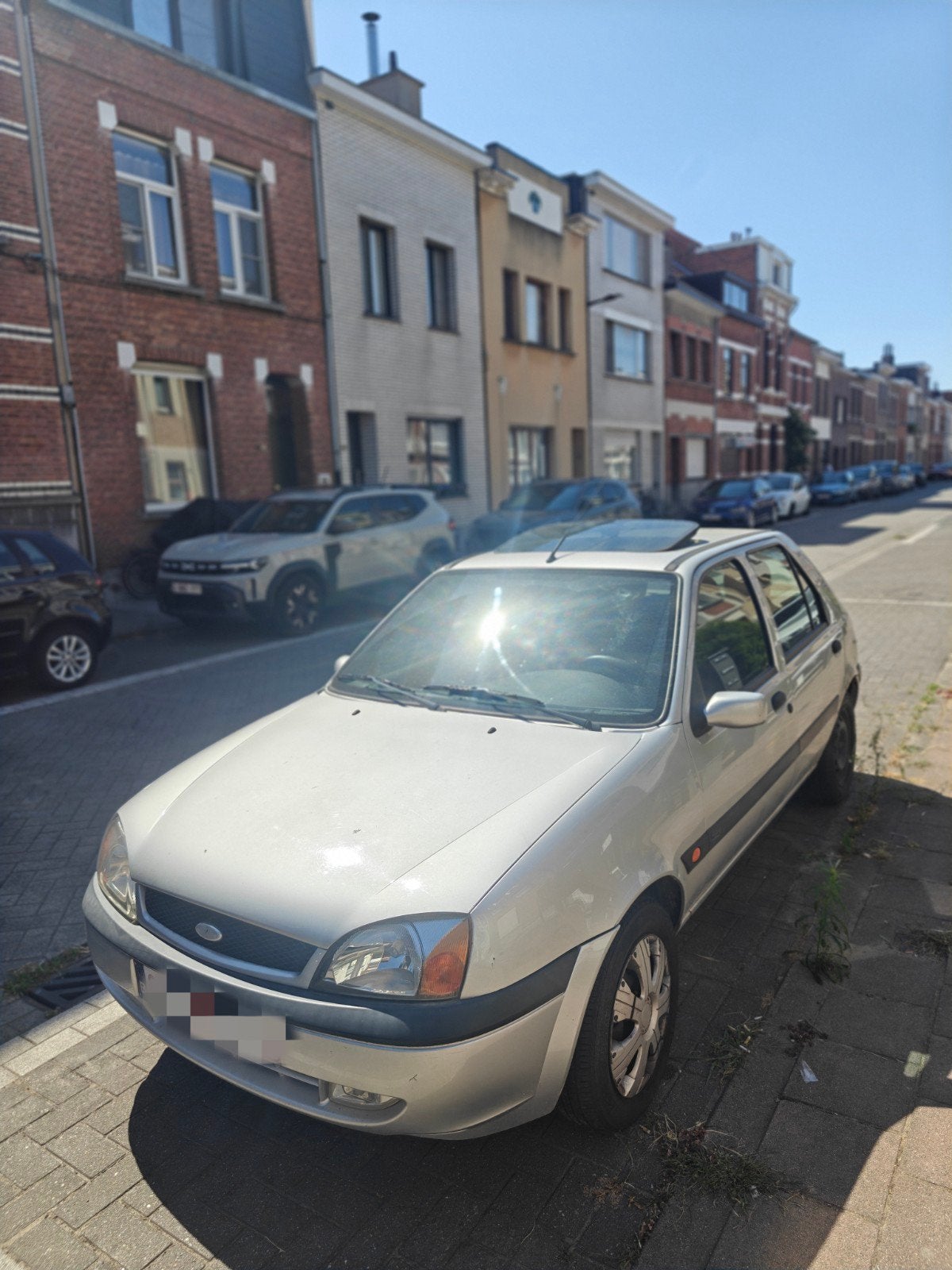 Ford Fiesta 2001 – Benzine – Euro 3 – Panoramisch dak-, Auto's, Ford, 1299 cc, Zwart, 5 deurs, Particulier