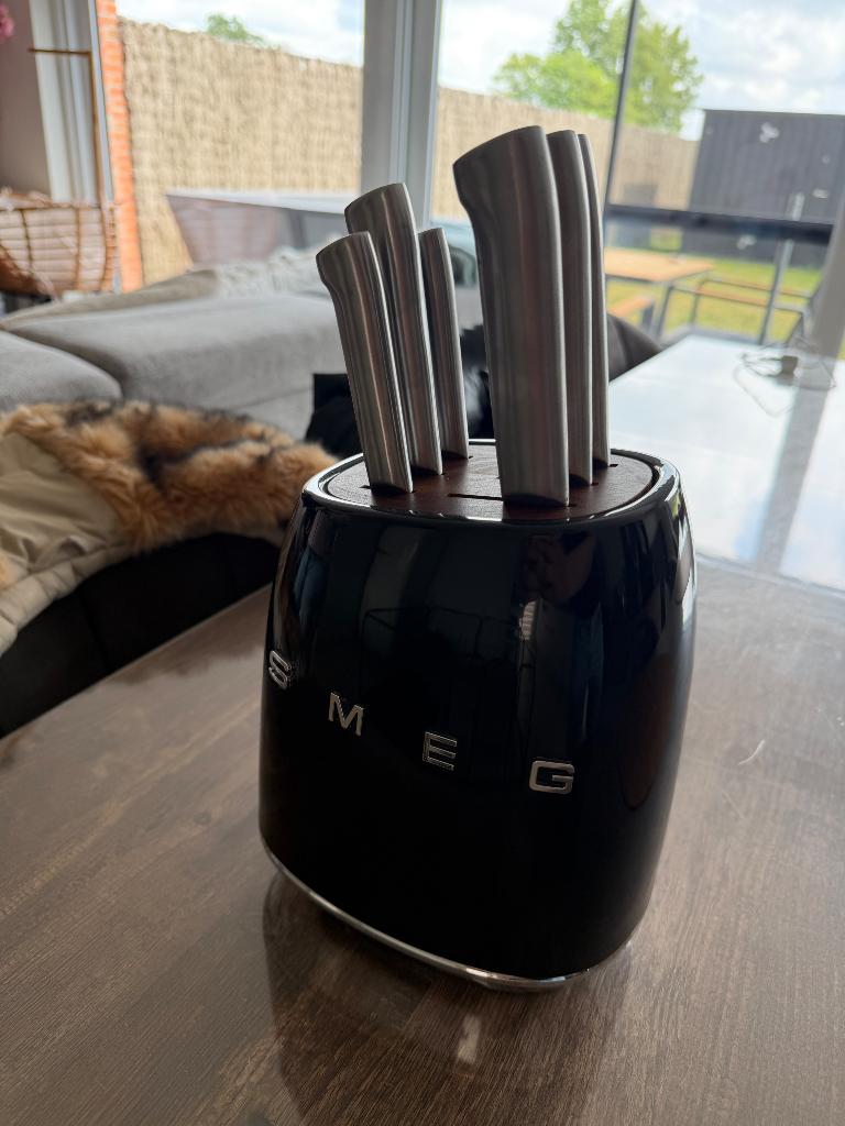 Smeg messenblok, Ophalen, Nieuw, Bestekset