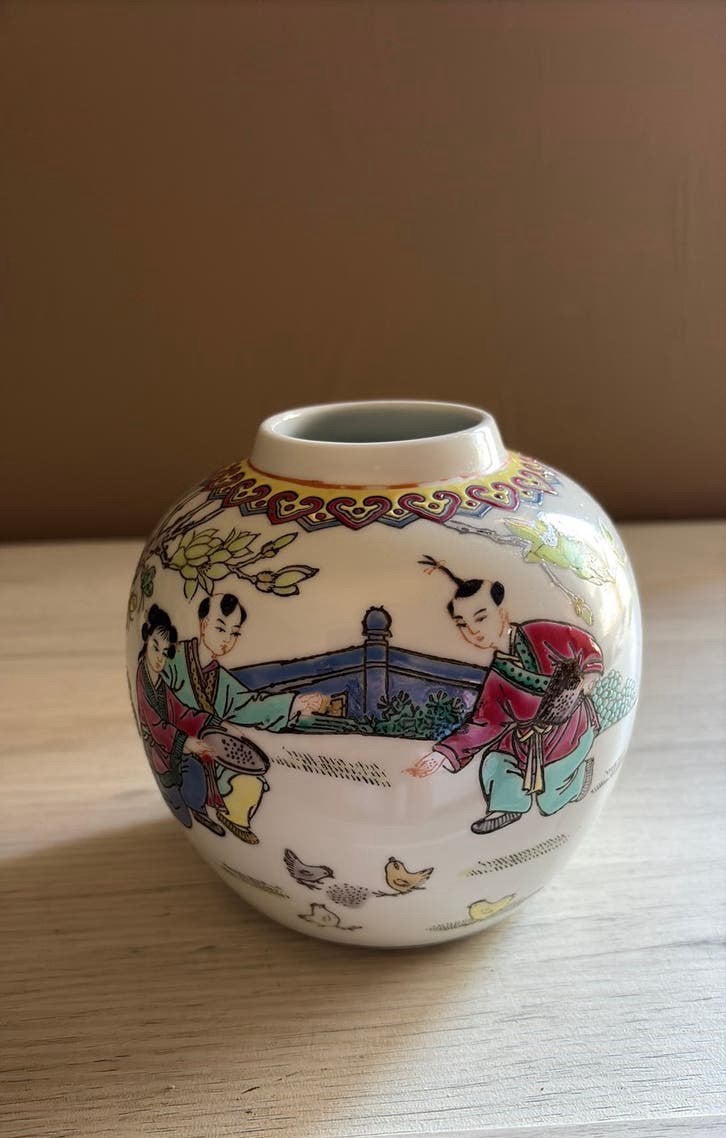 Chinese Porseleinen Vaas / Gemberpot – Jingdezhen Export, Antiek en Kunst, Ophalen of Verzenden