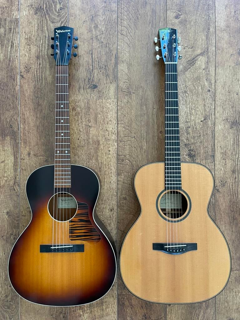 Waterloo WL-14X et Atkin OM-H city, Enlèvement ou Envoi, Utilisé, Guitare Western ou Guitare Folk, Avec valise