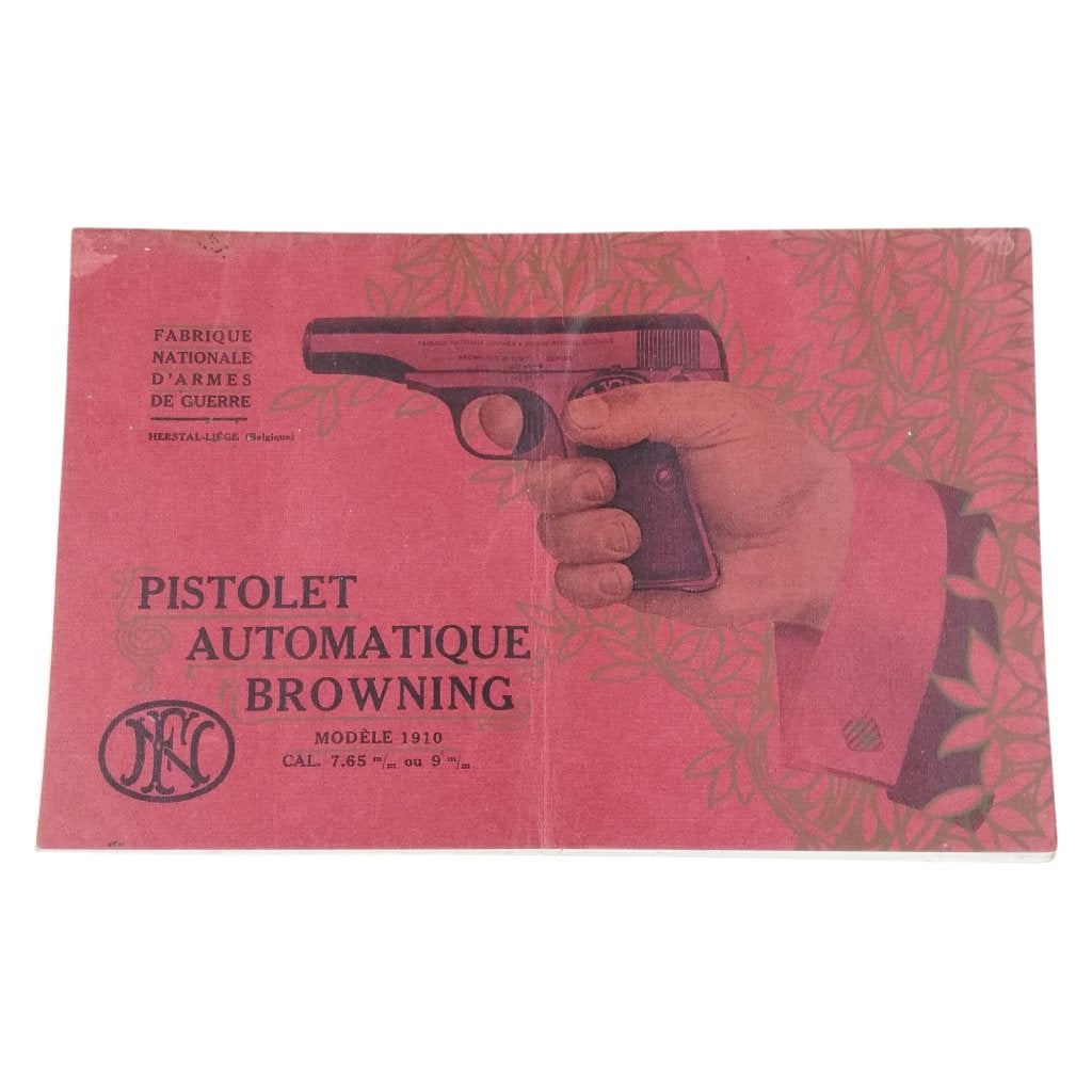 Pistolet automatique browning M. 1910 - handleiding, Verzamelen, Militaria | Algemeen, Ophalen of Verzenden, Overige soorten, Boek of Tijdschrift