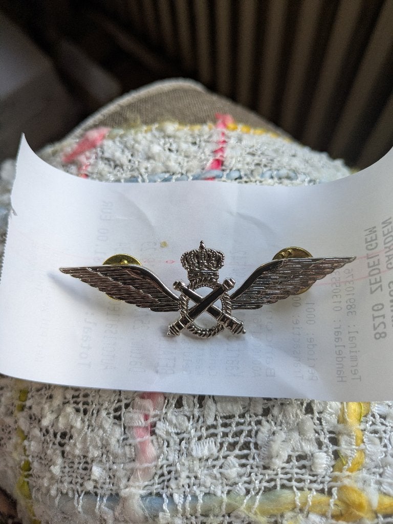Piloot waarnemer licht vliegwezen, Verzamelen, Militaria | Algemeen, Ophalen of Verzenden, Landmacht, Embleem of Badge