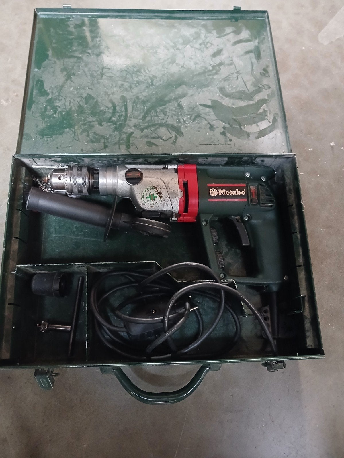 Metabo Klopboormachine met Zijhandgreep en Stalen Koffer, Doe-het-zelf en Bouw, Ophalen