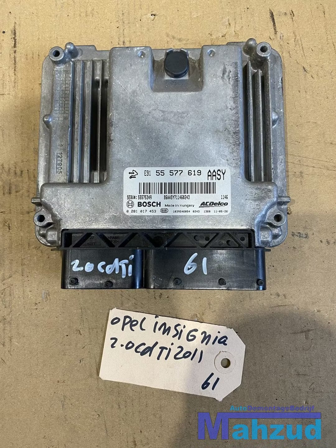 OPEL INSIGNIA A 2.0 CDTI A20DTH ECU 55577619 AASY, Gebruikt, Opel Automobile GmbH, Kontakt@opel-infoservice.de, Opel
