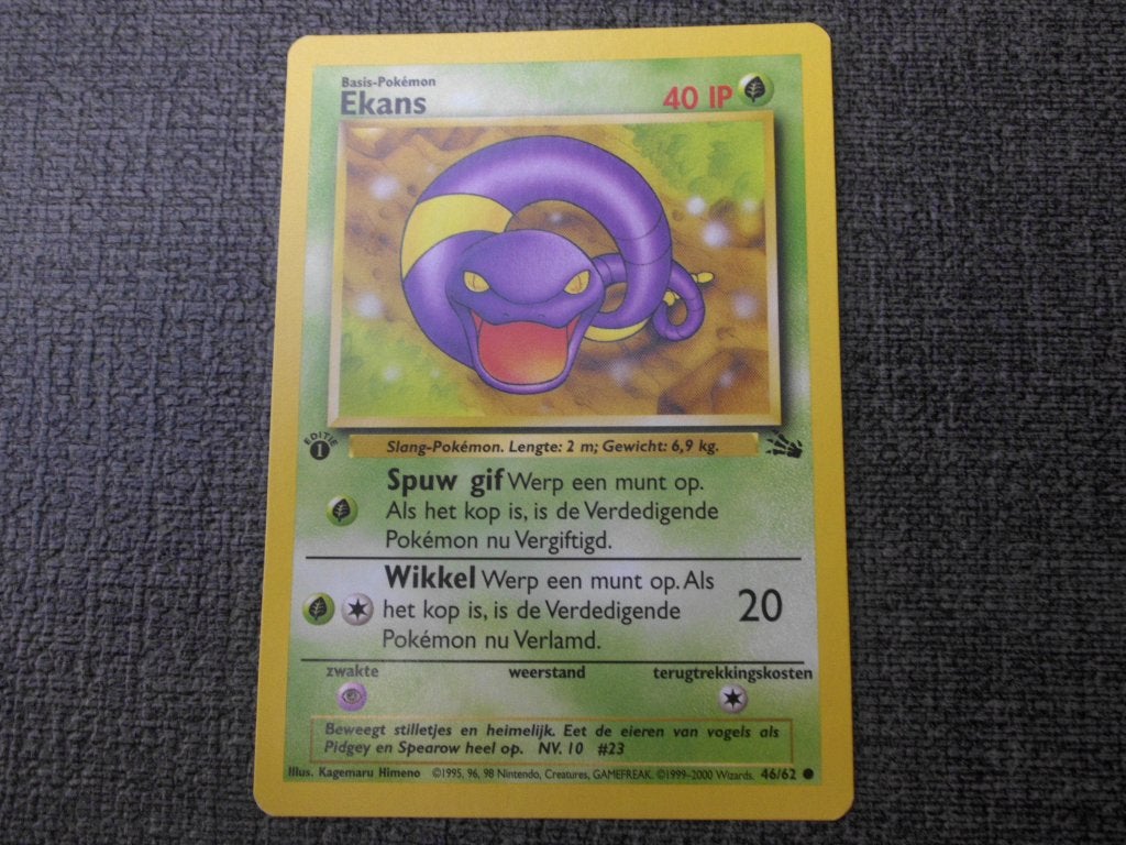 Ekans - eerste editie, Hobby en Vrije tijd, Verzenden, Zo goed als nieuw, Losse kaart