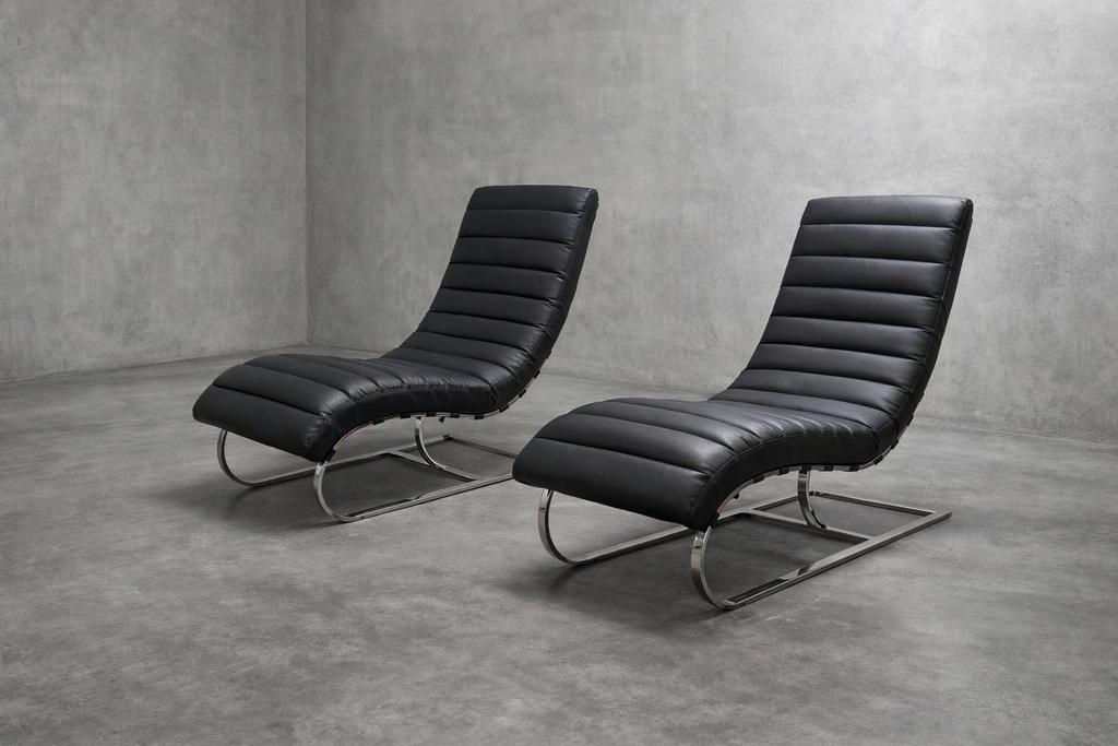 Duo de chaises longues design - vintage, Enlèvement, Comme neuf