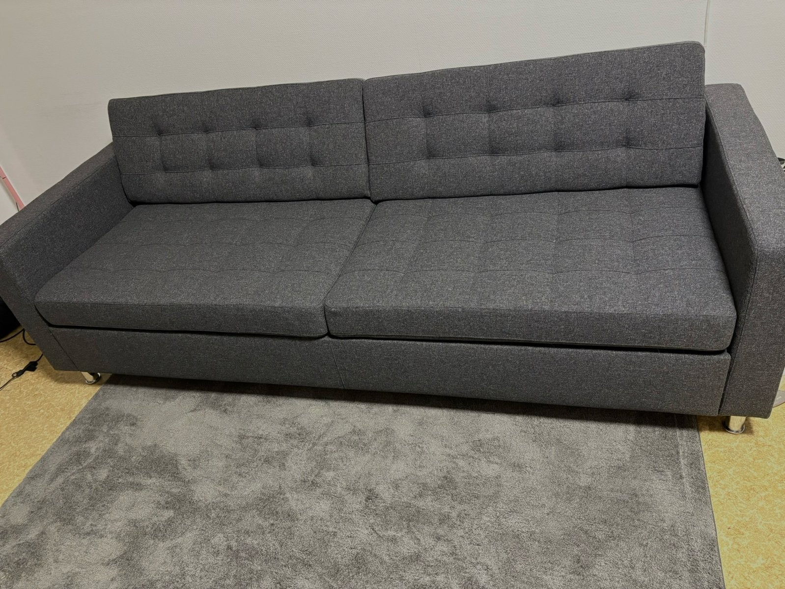 Canapé-lit gris avec espace de rangement, Maison & Meubles, 90 cm, Gris, Comme neuf, Enlèvement