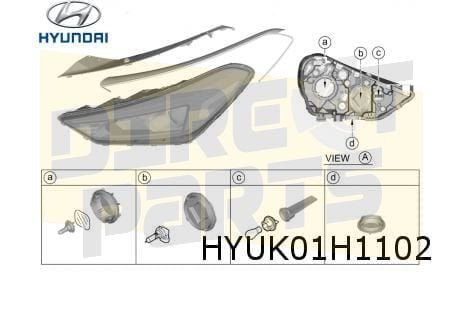 Hyundai Tucson koplamp Rechts (halogeen) Origineel  92102D36, Neuf, -, -, Hyundai