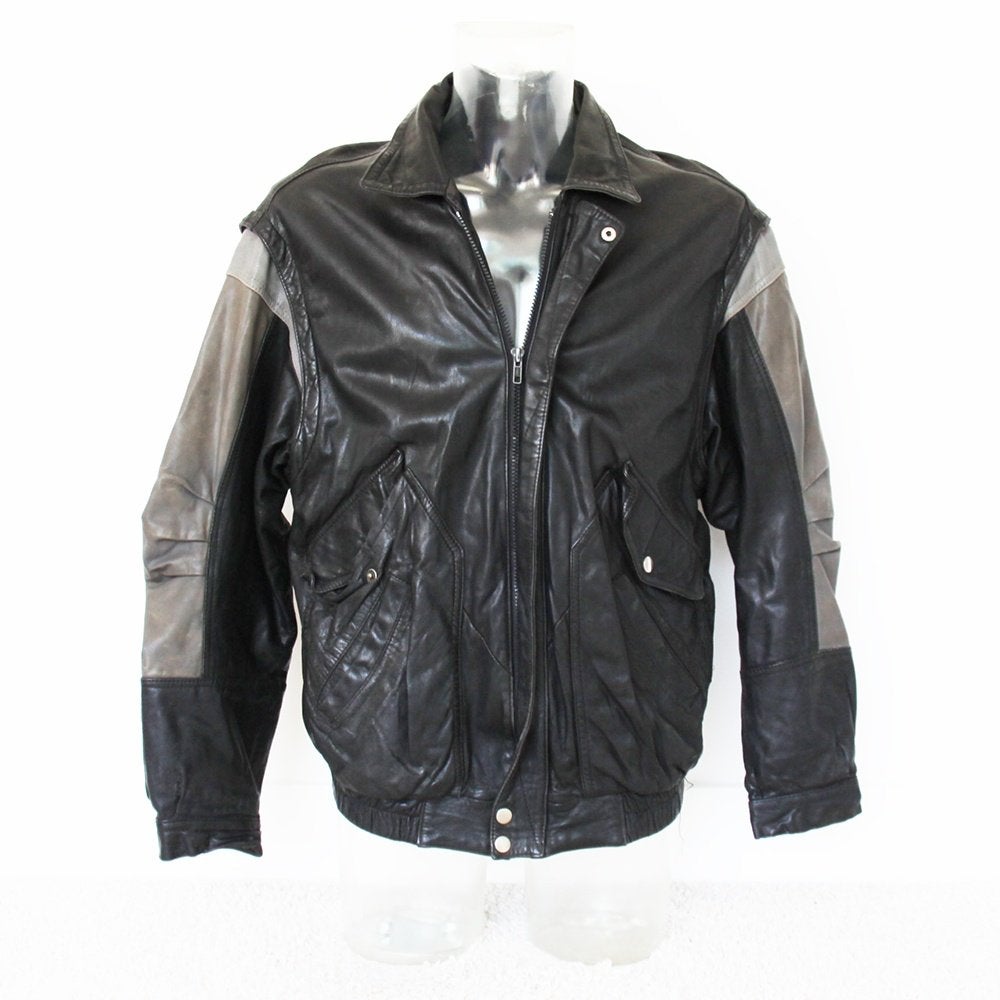 Mooie Soepele Leren Vintage Heren Jas281* (XL) € 70,-, Verzenden, Zwart, Zo goed als nieuw, Maat 56/58 (XL)
