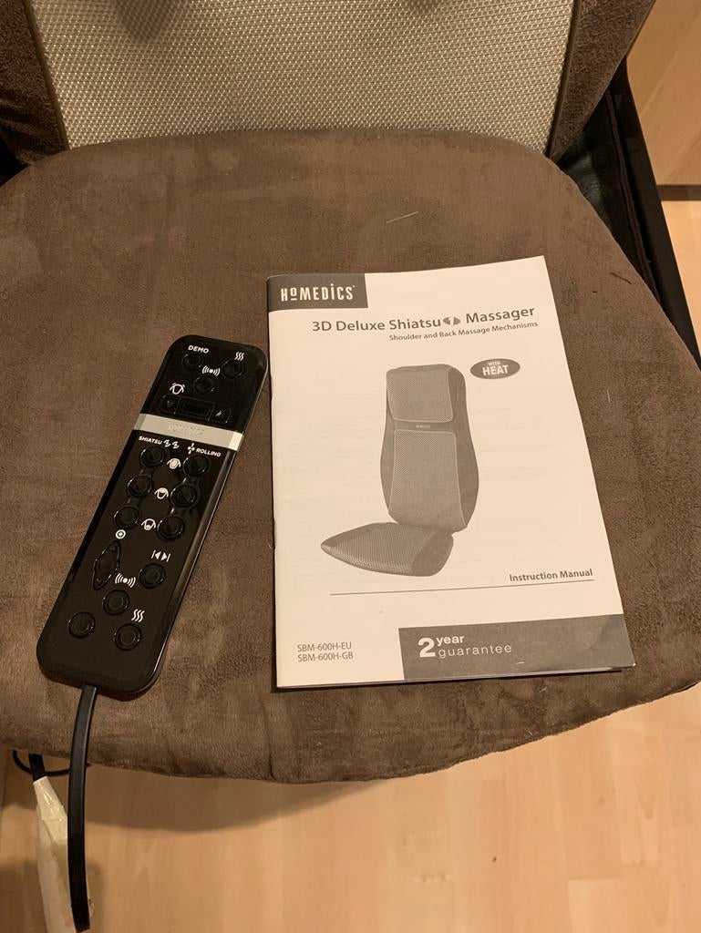 Coussin  massage Homedics  à placer sur chaise, Enlèvement, Utilisé, Chaise de massage ou Coussin