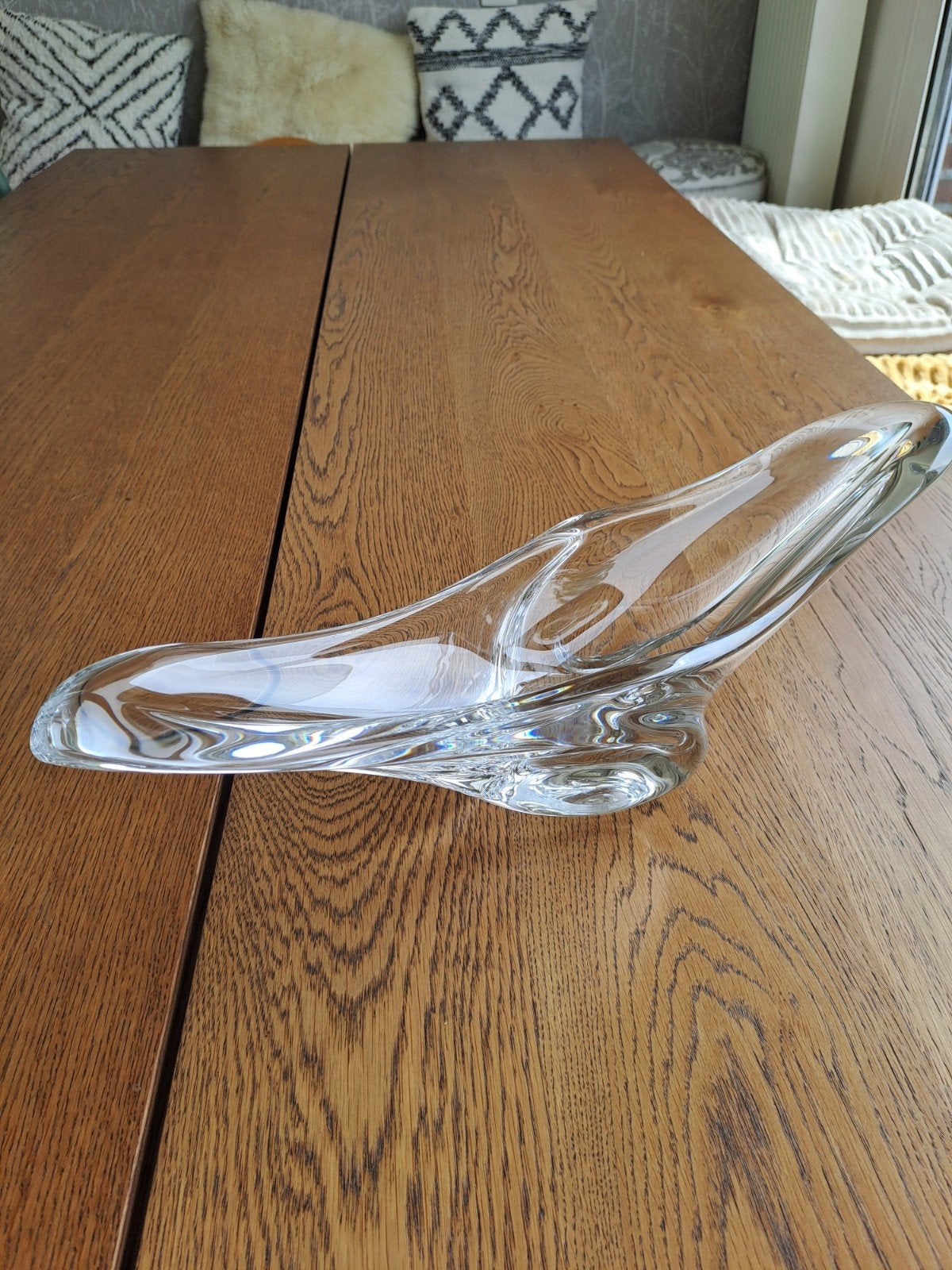 Centre de table cristal Daum France Vintage 1970, Antiquités & Art, Enlèvement