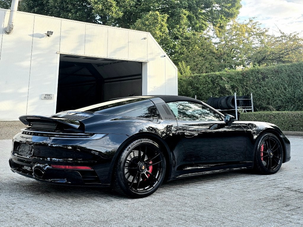 911 Targa 4 GTS-Sport Design-Dashcam-360-18Way-Lift-Matrix, Auto's, Automaat, Cabriolet, Zwart, Leder