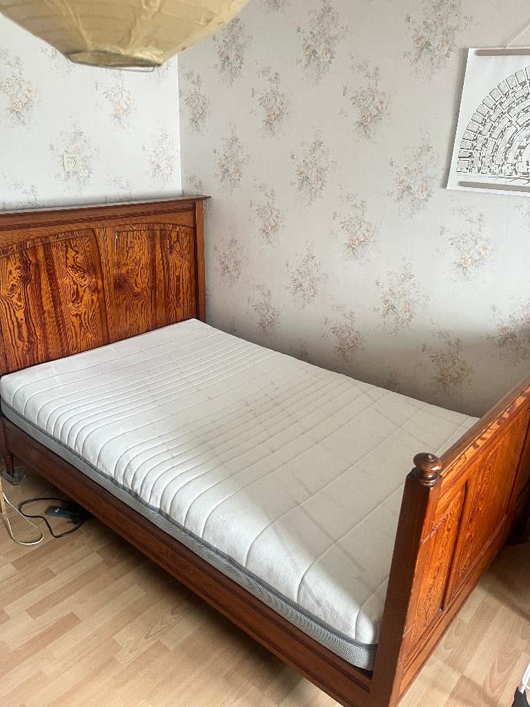 Auping matras, spiraalboden & bed (120 x 200 = twijfelaar), Huis en Inrichting, Ophalen, 90 cm, Zo goed als nieuw, Twijfelaar