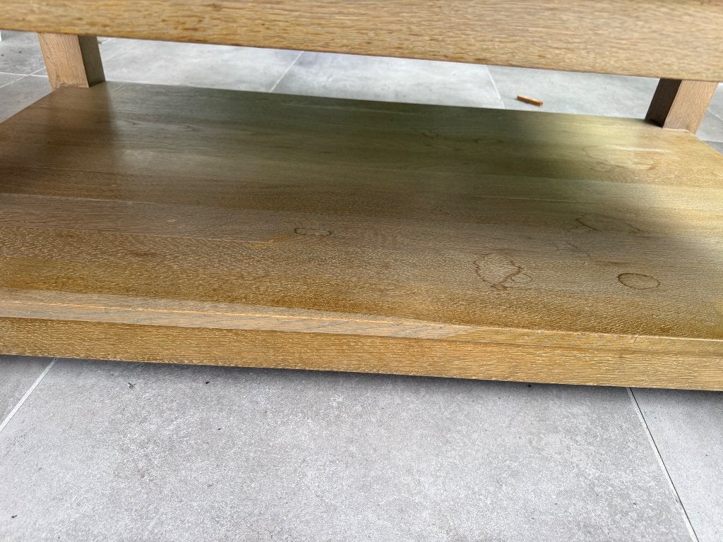 Salontafel, Maison & Meubles, Tables | Tables de salon, Teck, 100 à 150 cm, Enlèvement ou Envoi, Utilisé