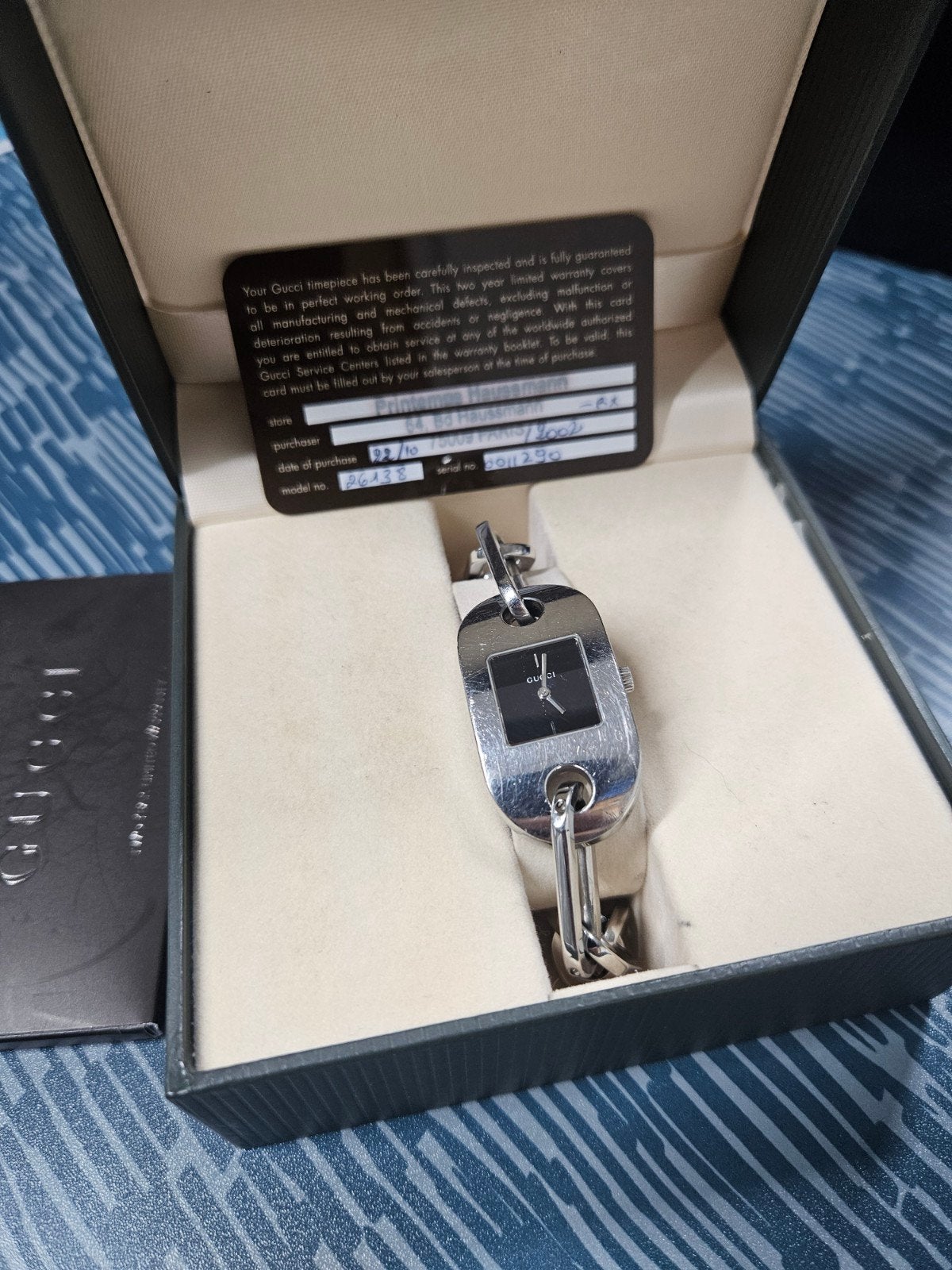 Gucci dameshorloge, Bijoux, Sacs & Beauté, Enlèvement ou Envoi, Utilisé, Acier, Montre-bracelet