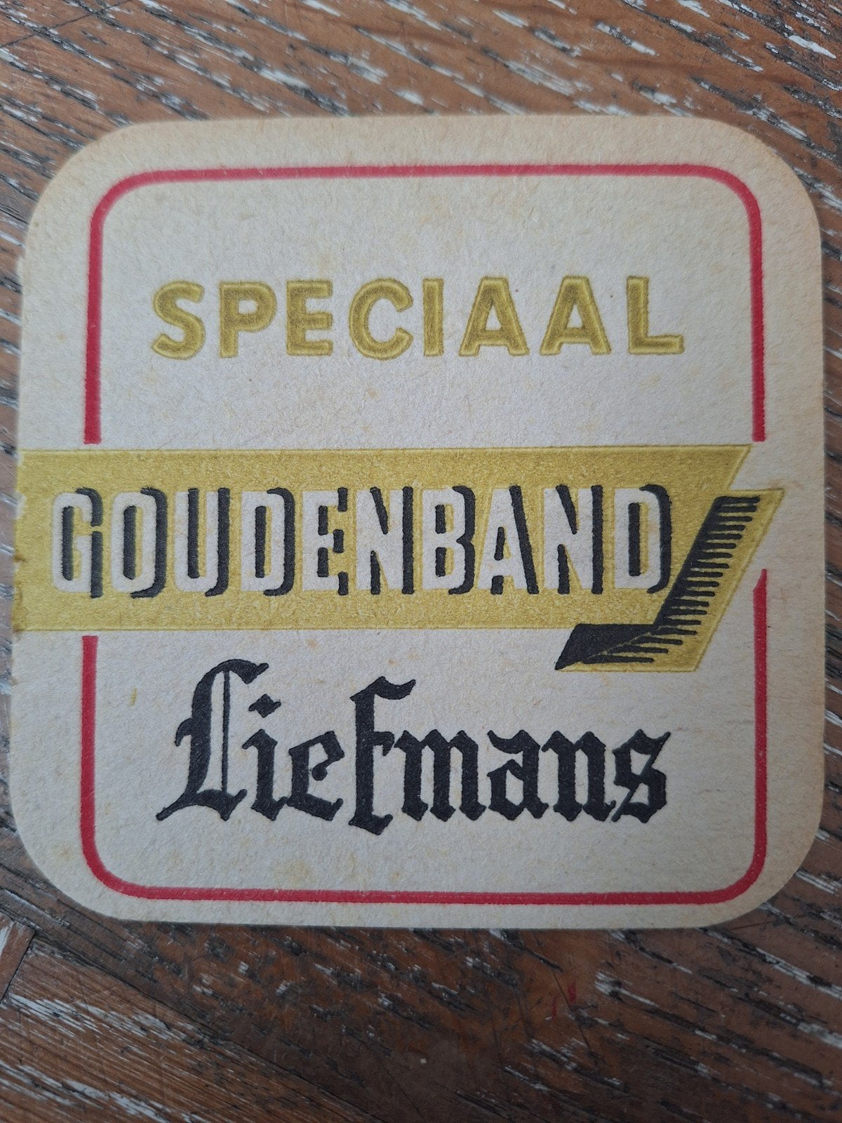 oud bierviltje Goudenband brouwerij Liefmans Oudenaarde, Verzamelen, Ophalen of Verzenden