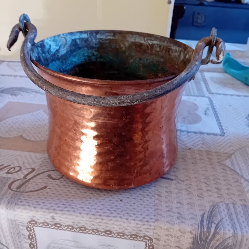 cache-pot en cuivre, Ophalen, Koper