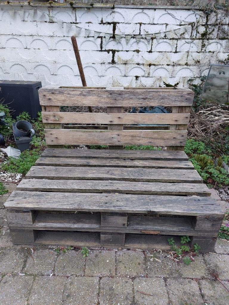 Tuinmeubel uit paletten, Tuin en Terras, Tuinbanken, Gebruikt, Hout, Ophalen