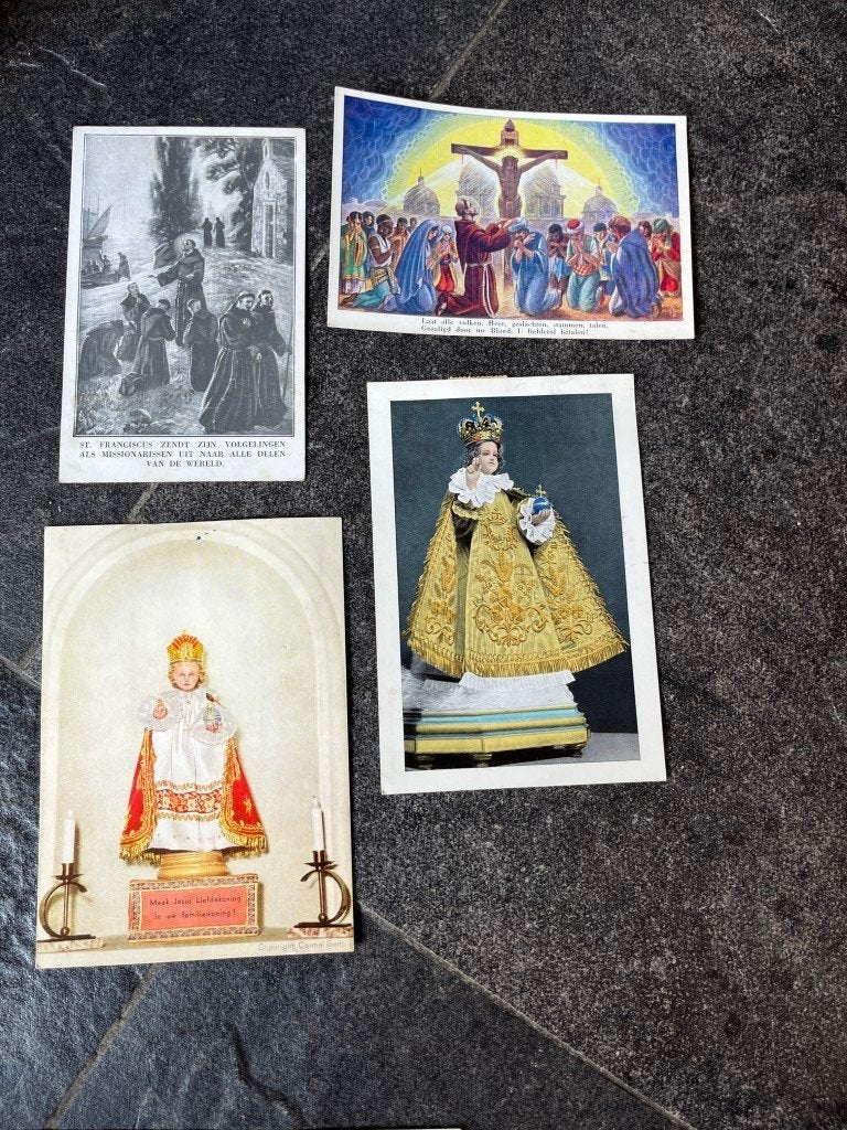 religieuze postkaarten - Carmelietenkerk, Verzamelen, Religie, Ophalen of Verzenden