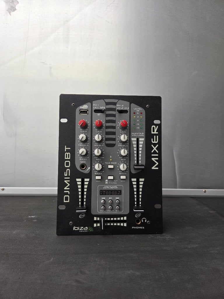 Ibiza DJM150USB-BT mixer met adapter en doos, Muziek en Instrumenten, Ophalen of Verzenden, Gebruikt, Minder dan 5 kanalen