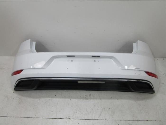VW Golf 7 Facelift Achterbumper Chrome LC9A Pure White, Auto-onderdelen, Ophalen of Verzenden, Gebruikt, Achter, Bumper