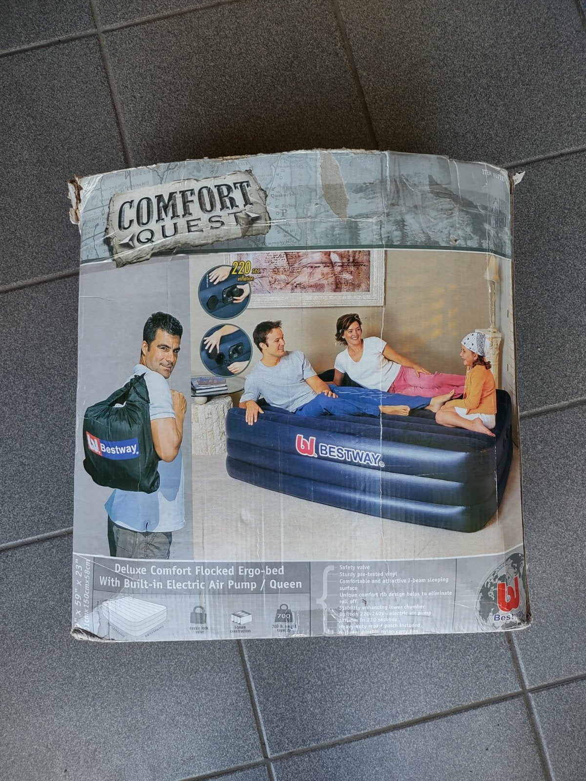 Luchtmatras Bestway, Ophalen, Ingebouwde pomp, Gebruikt, 2-persoons