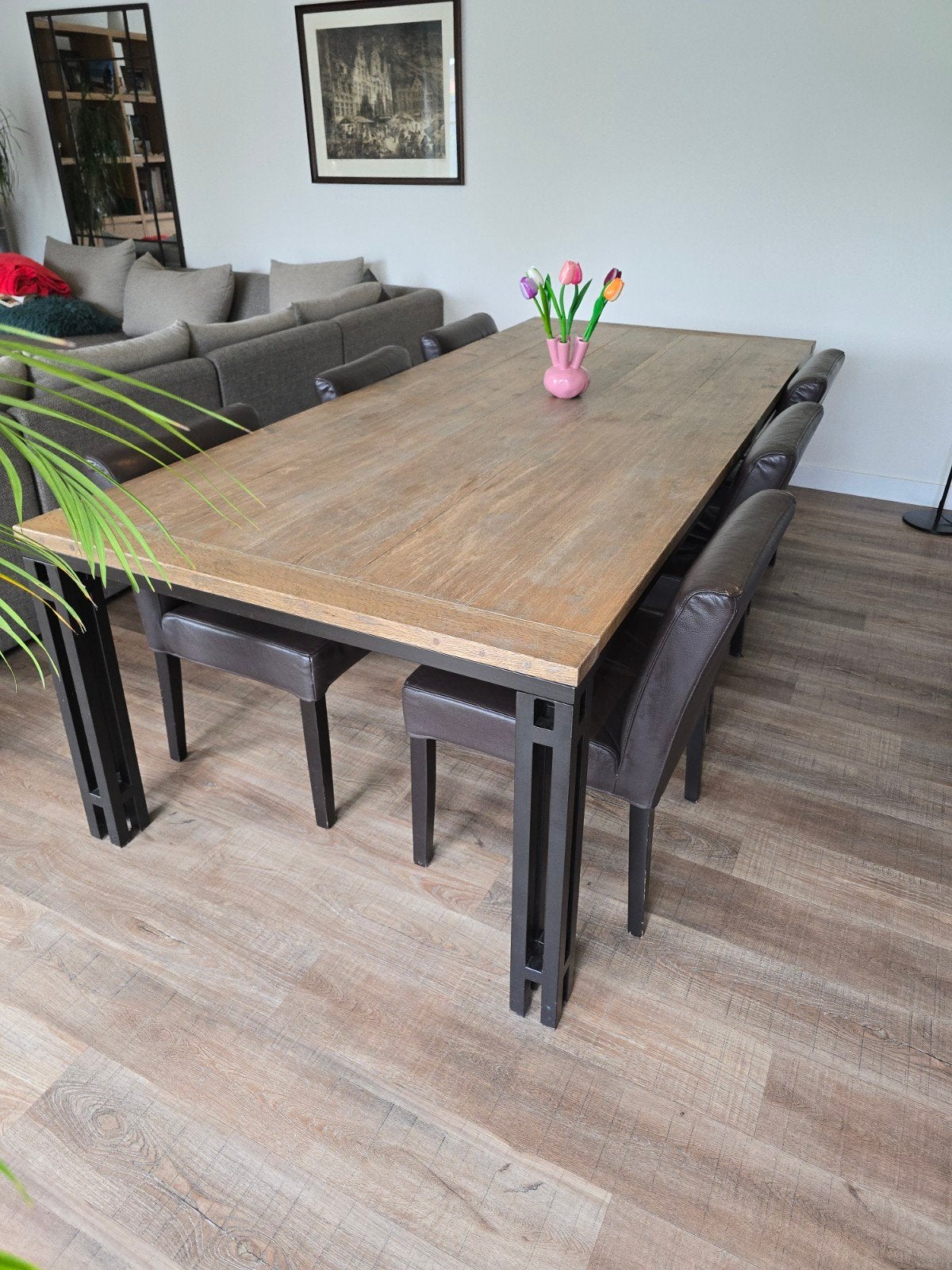 Eiken eettafel 2m50x1m10, Huis en Inrichting, Tafels | Eettafels, Ophalen