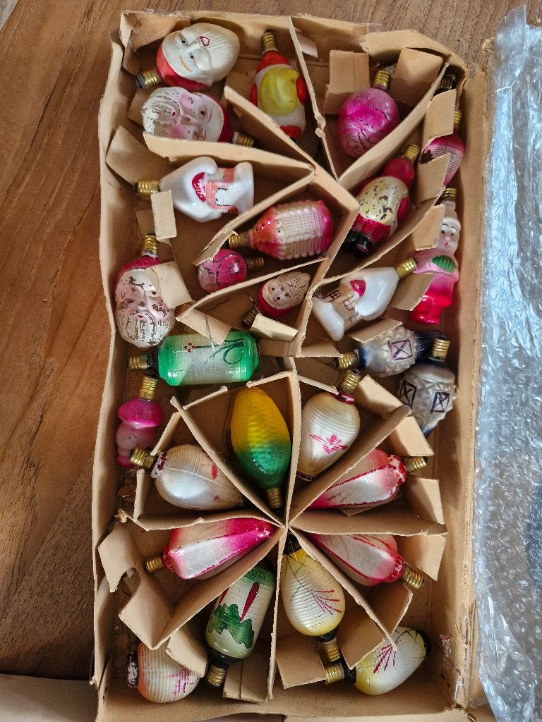 Antieke kerstlampjes figuurtjes, Diversen, Kerst, Ophalen, Gebruikt